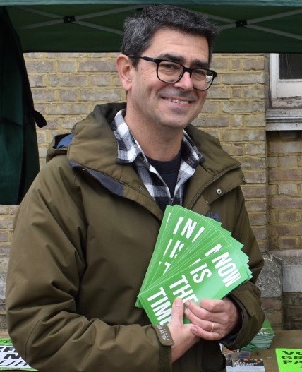 Ealing Green Party member, Sam Diamond