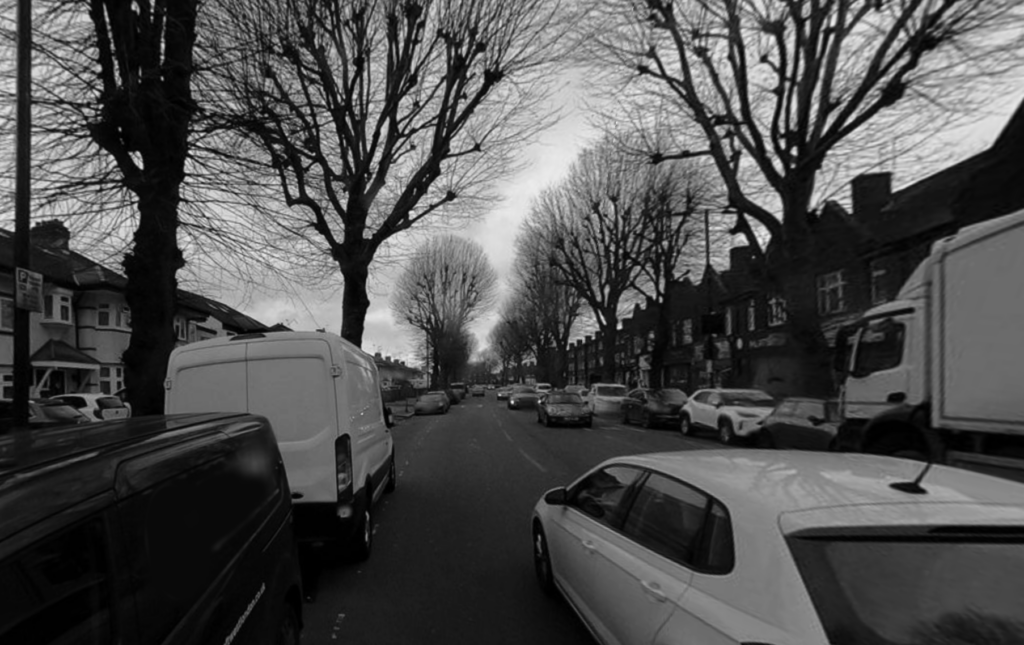 Current cycling provision on Boston Road