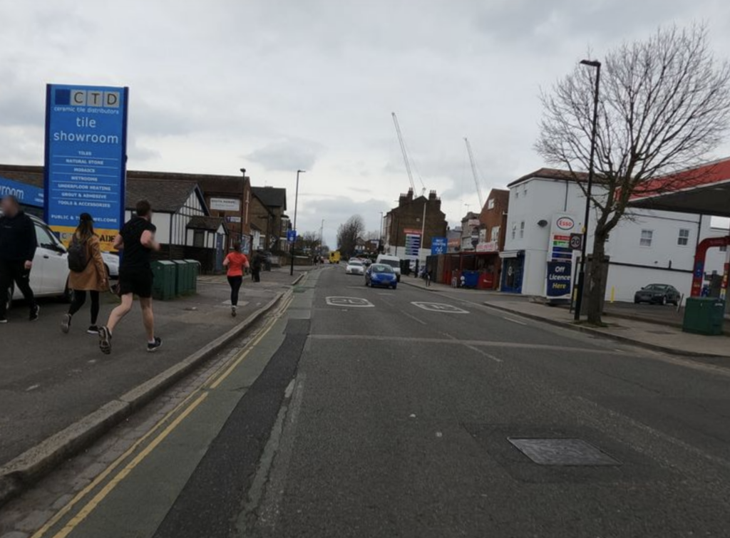 The current poor state of the Boston Road cycleway